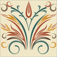 Vector Elegant background with lace ornament N25