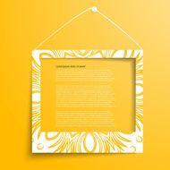 Vector white frames on the yellow wall N5
