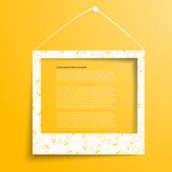 Vector white frames on the yellow wall N7