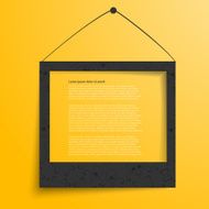 Vector white frames on the yellow wall N8