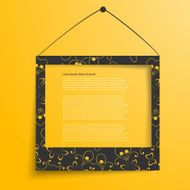 Vector white frames on the yellow wall N9