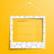 Vector white frames on the yellow wall N10
