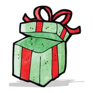 cartoon christmas present N13
