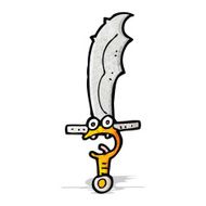 cartoon curved sword N2