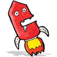 Cartoon Rocket N15