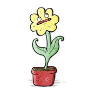 flower cartoon character