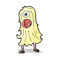 cartoon weird monster