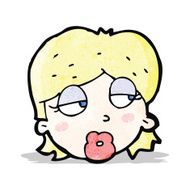 cartoon bored woman N2