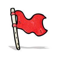 cartoon waving flag