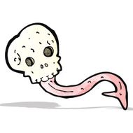 funny cartoon skull