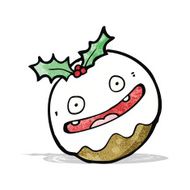 cartoon christmas pudding N20