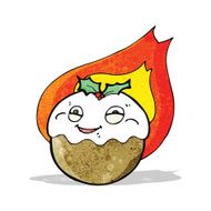 cartoon christmas pudding N21