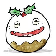 cartoon christmas pudding N22