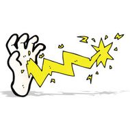 cartoon electric hand