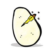 cartoon hatching egg