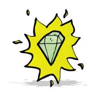 cartoon glowing gem