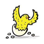 cartoon flapping bird