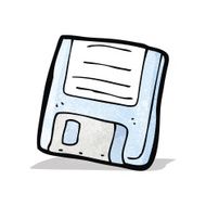 cartoon old computer disk