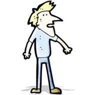 cartoon nervous man N2