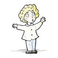 cartoon man with curly hair