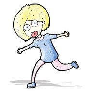 cartoon running woman N5