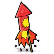 Cartoon Firework Rocket N5