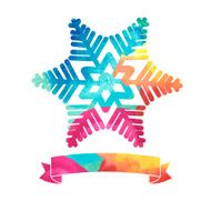watercolor snowflake