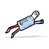 cartoon flying man