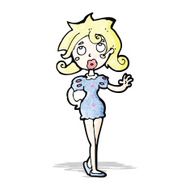 cartoon pretty woman N2