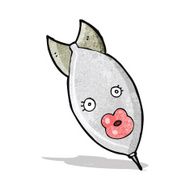 cartoon bomb with female face