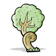 cartoon twisty tree