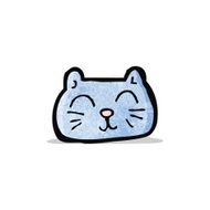happy cat face cartoon