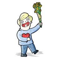 cartoon romantic man