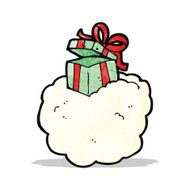 christmas present on cloud