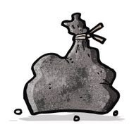 cartoon bag of garbage