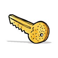 cartoon gold key