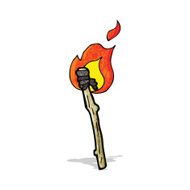 flaming torch cartoon
