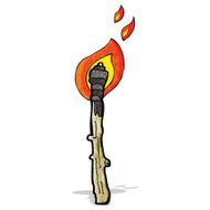 flaming torch cartoon N2