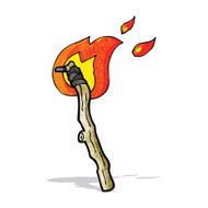flaming torch cartoon N3