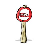 Cartoon Stop Sign N24