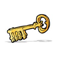 cartoon gold key N3