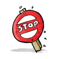 Cartoon Stop Sign N25