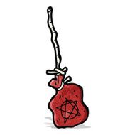 cartoon magic spell pouch