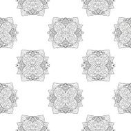 Seamless pattern with round lace