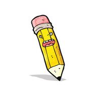 Pencil Cartoon Character N7