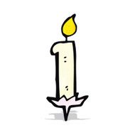 cartoon birthday cake candle