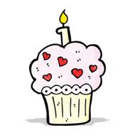 cartoon cupcake N12