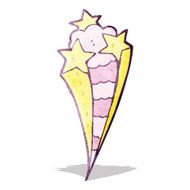 cartoon shooting stars decoration