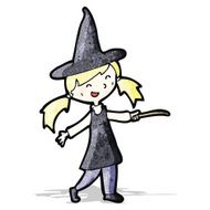 Cartoon witch girl N4