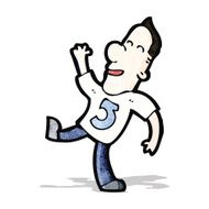 cartoon man in shirt number five